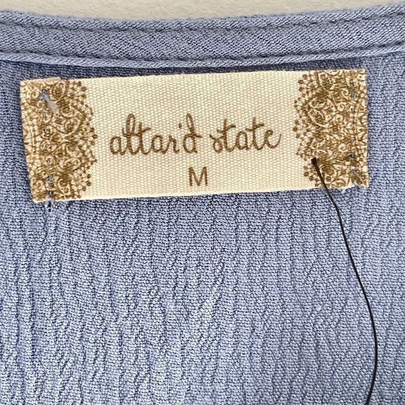 Altar’d State Avalina Ruffled Dress In Blue Sold Out In This Color Size Medium - Picture 8 of 11